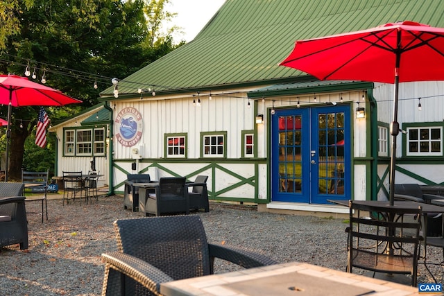 462 Winery Ln, Nellysford, VA 22958 - view of patio / terrace featuring outdoor dining area and french doors