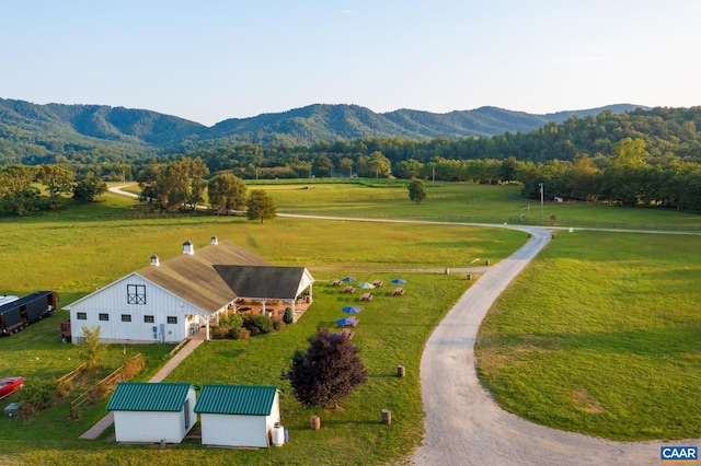 462 Winery Ln, Nellysford, VA 22958 - drone / aerial view with a rural view and a mountain view