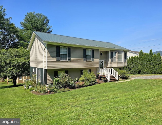 336 Blankenbaker Rd, Madison, VA 22727 - bi-level home featuring a front yard and a metal roof
