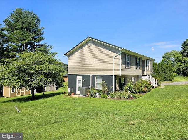 336 Blankenbaker Rd, Madison, VA 22727 - view of side of home with a lawn and a central air condition unit