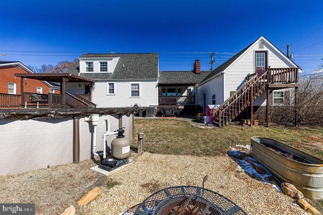 885 Main St W, Stanley, VA 22851 - back of house with stairway