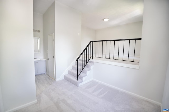 158 Scarborough Pl, Charlottesville, VA 22903 - stairs featuring carpet floors and baseboards