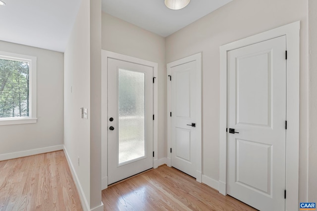 34 Turkeysag Trl, Palmyra, VA 22963 - doorway featuring light wood-style flooring and baseboards