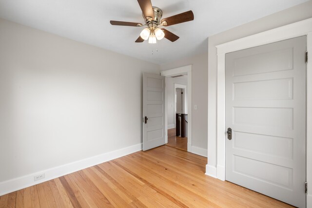 630 Battlefield Rd, Fort Defiance, VA 24437 - unfurnished bedroom featuring baseboards, light wood-type flooring, and a ceiling fan