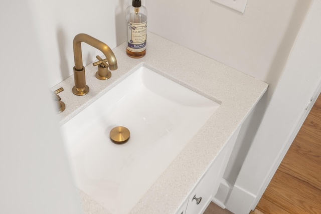 630 Battlefield Rd, Fort Defiance, VA 24437 - bathroom view of a sink and wood finished floors