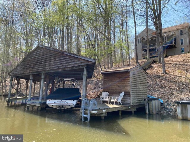 6029 Lost Cove Dr, Mineral, VA 23117 - dock area with a water view