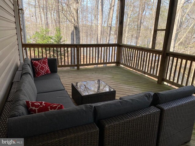 6029 Lost Cove Dr, Mineral, VA 23117 - deck featuring an outdoor hangout area