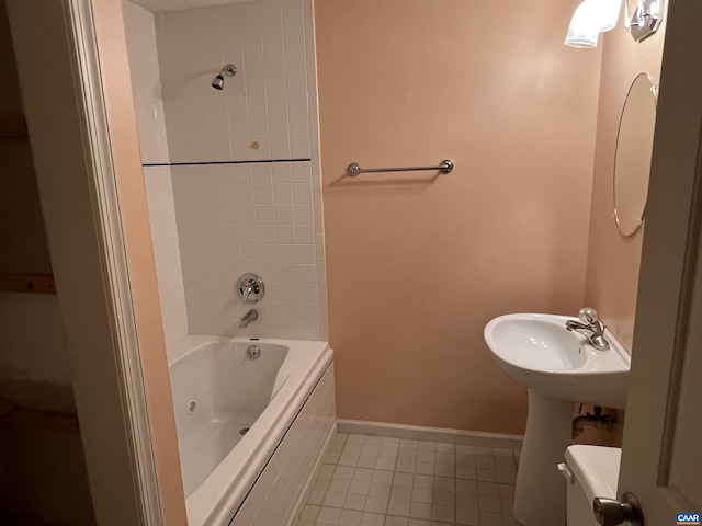 7 Englewood Dr, Palmyra, VA 22963 - bathroom featuring a combined bath / shower with jetted tub and tile patterned flooring