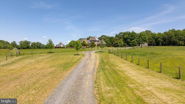 10042 Cedar Spring Ln, Culpeper, VA 22701 - view of dirt / gravel driveway featuring a view of countryside