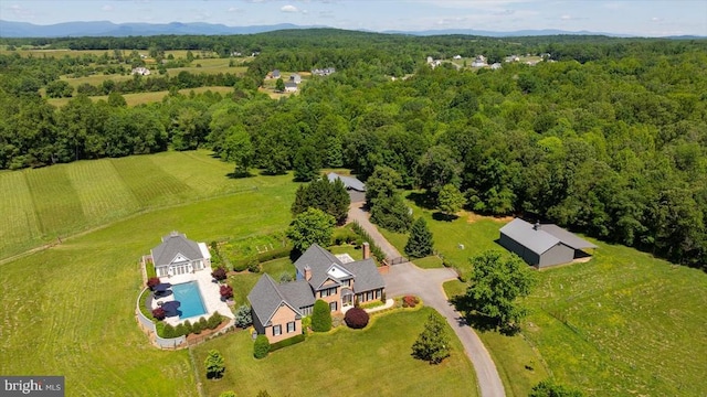 10042 Cedar Spring Ln, Culpeper, VA 22701 - aerial view of a pool area and a heavily wooded area