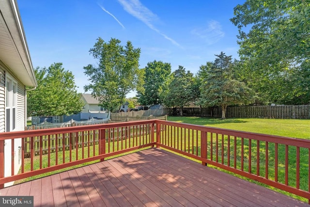 11505 Brian Dr, Fredericksburg, VA 22407 - wooden deck with a fenced backyard