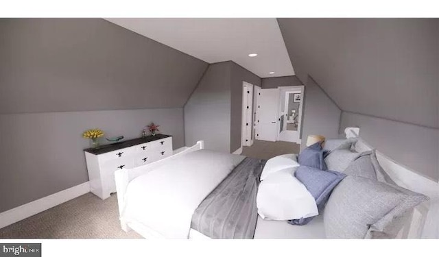 51 Lighthouse Dr, Bumpass, VA 23024 - bedroom with lofted ceiling, carpet, recessed lighting, and baseboards