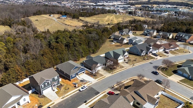 aerial view with a residential view