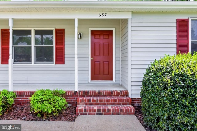 view of doorway to property