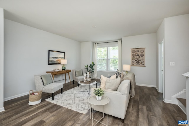 3215 Bergen St, Charlottesville, VA 22902 - living room with dark wood finished floors and baseboards