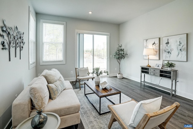 1658 Koch Ct, Charlottesville, VA 22911 - living room with wood finished floors, baseboards, and recessed lighting