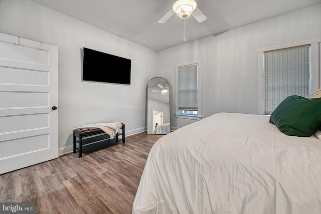 295 Hemlock Loop, Mineral, VA 23117 - bedroom featuring wood finished floors, baseboards, and ceiling fan