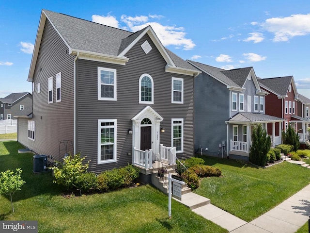  - view of front of home with a front lawn