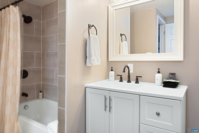 1795 Avon Rd, Afton, VA 22920 - bathroom with vanity and shower / tub combo with curtain
