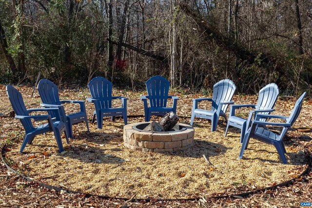 1795 Avon Rd, Afton, VA 22920 - view of yard featuring an outdoor fire pit