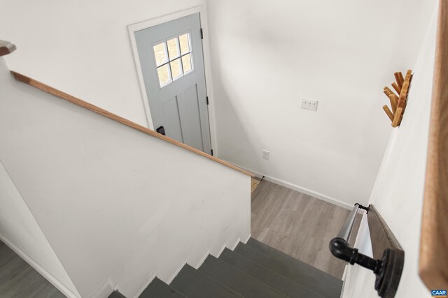 1795 Avon Rd, Afton, VA 22920 - staircase with wood finished floors and baseboards