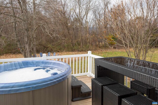 1795 Avon Rd, Afton, VA 22920 - deck with a hot tub