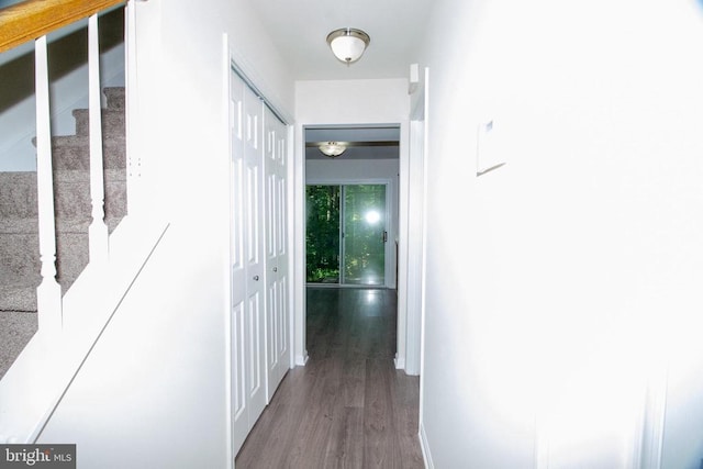 5903 Vista Ct, Fredericksburg, VA 22407 - hall featuring wood finished floors and stairway