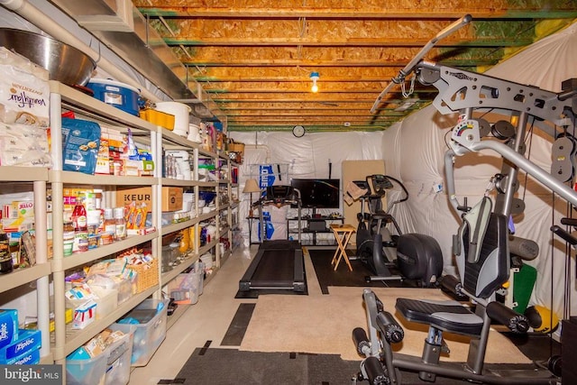 view of storage area