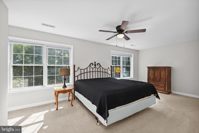 2357 Brighton Pl, Jeffersonton, VA 22724 - bedroom with light colored carpet and a ceiling fan