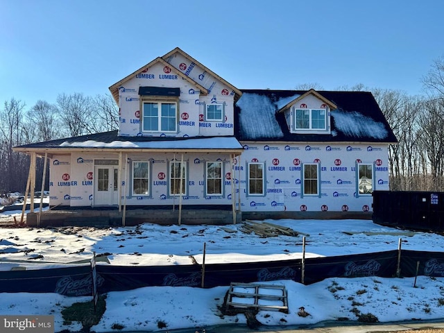 view of front of property with a porch