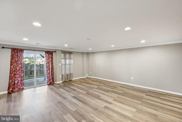 3103 Alliance Ct, Fredericksburg, VA 22408 - unfurnished room with recessed lighting, light wood-style flooring, and ornamental molding