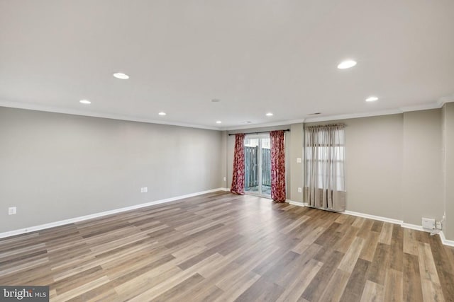 3103 Alliance Ct, Fredericksburg, VA 22408 - empty room featuring recessed lighting, wood finished floors, and crown molding