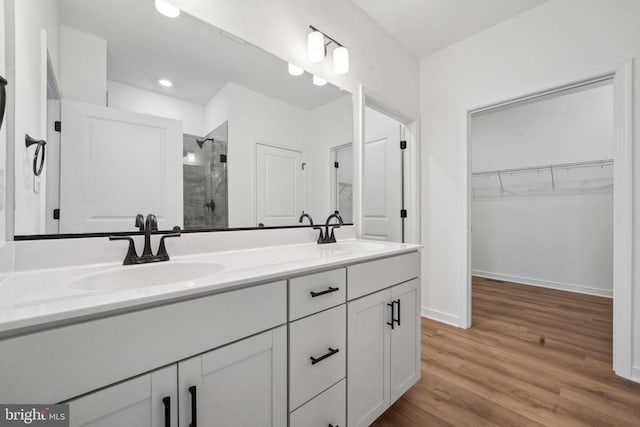201 Zion Manor Rd Lot 13, Gordonsville, VA 22942 - full bath with a shower stall, double vanity, wood finished floors, a spacious closet, and baseboards