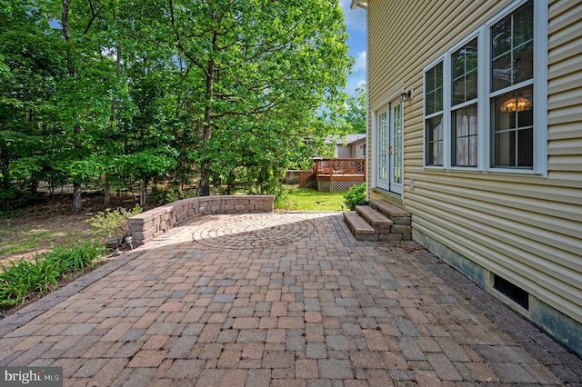 view of patio / terrace with a wooden deck
