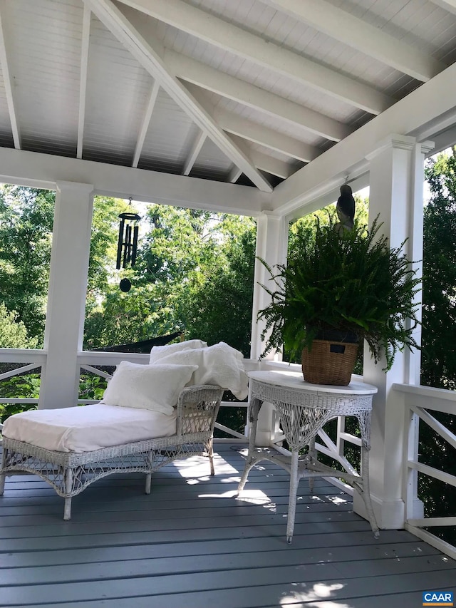 view of wooden deck