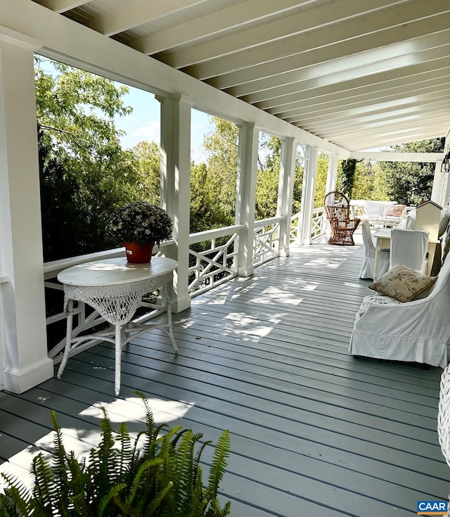 view of wooden terrace
