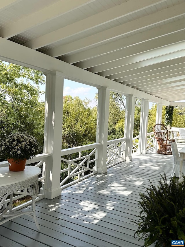 view of wooden terrace