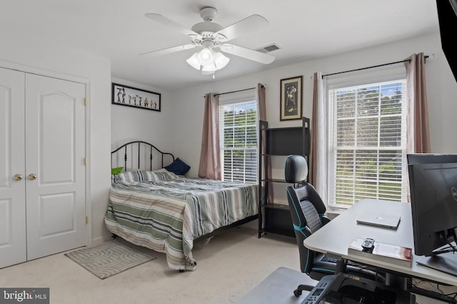 11721 Hoover Ln, Fredericksburg, VA 22407 - bedroom with carpet, a desk, and ceiling fan