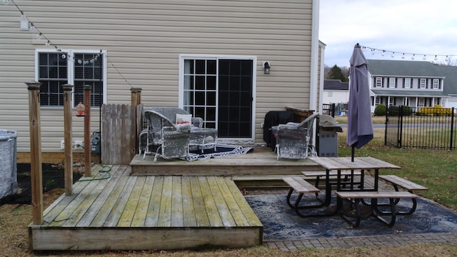 wooden deck with fence