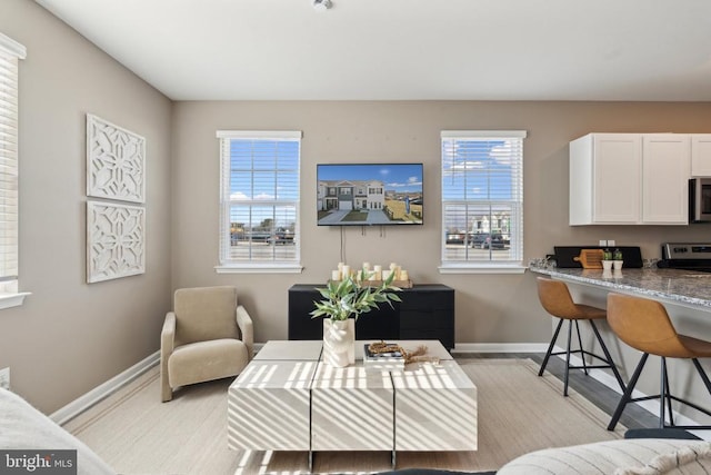 100 Rae Ct, Luray, VA 22835 - living room with baseboards and a desk