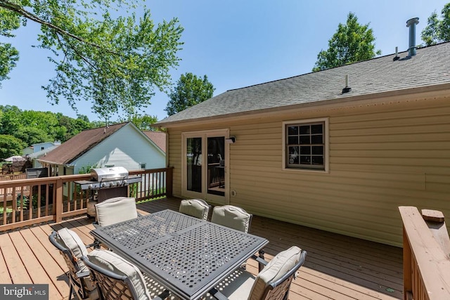 11608 Brian Dr, Fredericksburg, VA 22407 - wooden deck featuring outdoor dining area and area for grilling