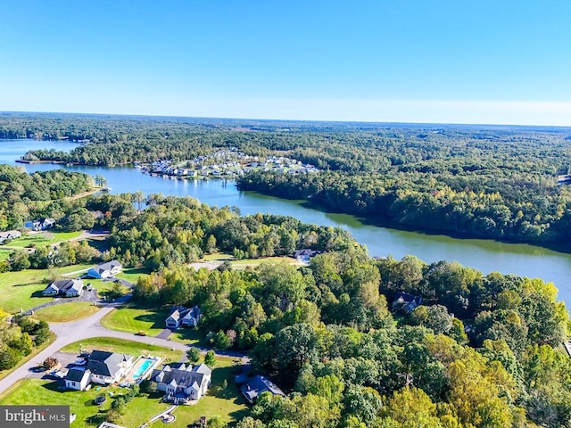 15605 Cedar Tree Ct, Mineral, VA 23117 - aerial view of property's location with a heavily wooded area and a large body of water