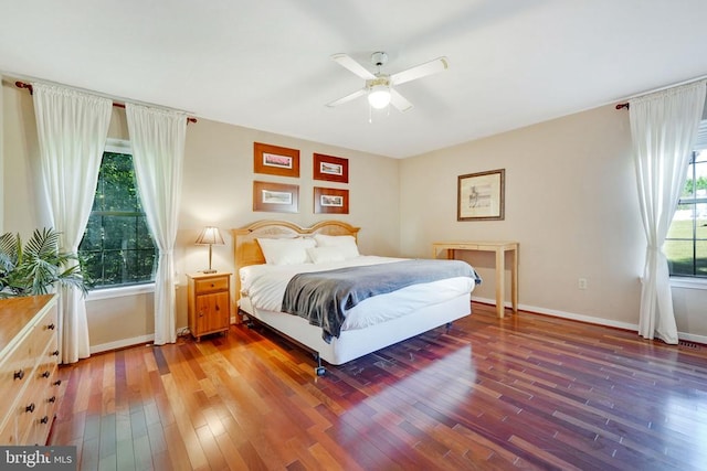 15605 Cedar Tree Ct, Mineral, VA 23117 - bedroom with wood finished floors and ceiling fan