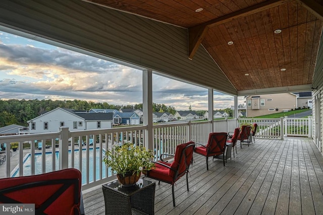 573 Sunset Loop, Mineral, VA 23117 - wooden deck featuring a residential view