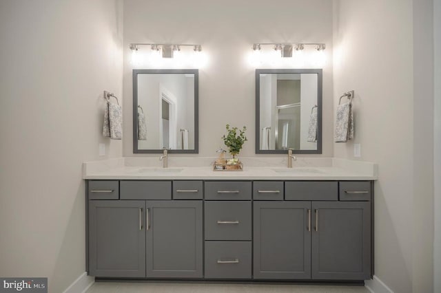 573 Sunset Loop, Mineral, VA 23117 - bathroom with double vanity and baseboards