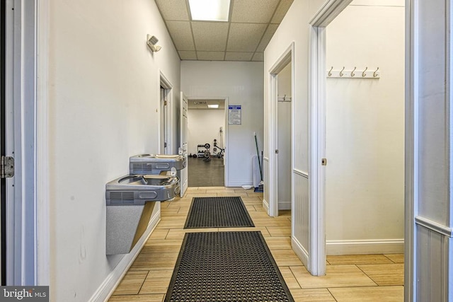 573 Sunset Loop, Mineral, VA 23117 - hallway with a paneled ceiling and light wood finished floors