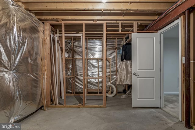 9105 Wild Spruce Dr, Fredericksburg, VA 22407 - miscellaneous room featuring unfinished concrete floors