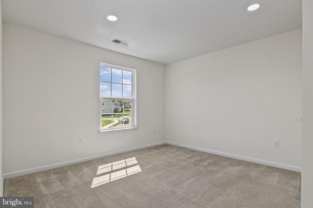 9105 Wild Spruce Dr, Fredericksburg, VA 22407 - spare room featuring carpet flooring, baseboards, and recessed lighting