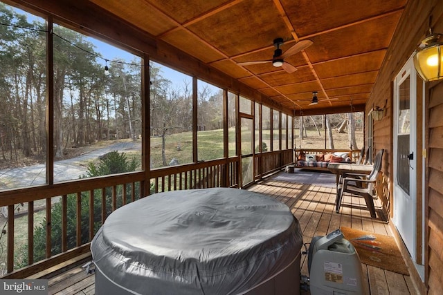 6005 Page Valley Rd, Luray, VA 22835 - sunroom with ceiling fan and plenty of natural light