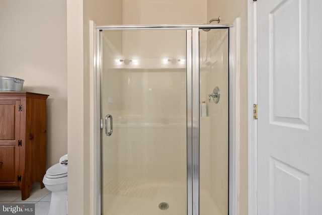 6005 Page Valley Rd, Luray, VA 22835 - full bath featuring a shower stall, toilet, and tile patterned floors